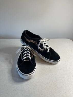 Vans Women's Filmore Decon Cheetah Stripe Black Sneakers Size 10